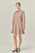 Load image into Gallery viewer, Striped Flare Shirt Dress - Navy or Brown (Style #SS1851D)