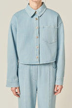 Load image into Gallery viewer, Cropped Denim Shirt - Light Denim (Style: SS2031T)