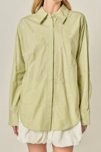 Load image into Gallery viewer, Bow Embroidery Shirt - Sage (SS2036T)