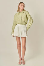 Load image into Gallery viewer, Bow Embroidery Shirt - Sage (SS2036T)