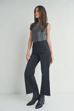 Load image into Gallery viewer, Slim Wide Leg Jeans - Washed Black(DP683)