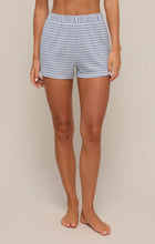 Load image into Gallery viewer, Sea Me Stripe Shorts - Blue Stripe on Vanilla Ice