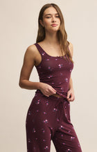 Load image into Gallery viewer, Shania Ditsy Tank - Floral Print on Merlot