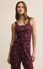 Load image into Gallery viewer, Shania Ditsy Tank - Floral Print on Merlot