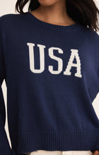 Load image into Gallery viewer, Sienna USA Sweater - Yacht Blue