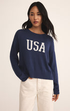Load image into Gallery viewer, Sienna USA Sweater - Yacht Blue