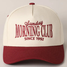 Load image into Gallery viewer, Vintage Trucker Cap - Cream / Burgundy