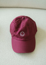 Load image into Gallery viewer, Smiley Baseball Cap - Cream, Forest Green, Chocolate, Khaki, Rose, Black, Navy, Maroon