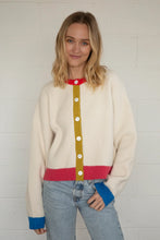 Load image into Gallery viewer, Addie Cardigan - Color Block Cream - Taupe (TBW14213)