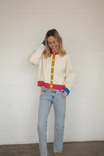 Load image into Gallery viewer, Addie Cardigan - Color Block Cream - Taupe (TBW14213)