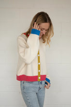 Load image into Gallery viewer, Addie Cardigan - Color Block Cream - Taupe (TBW14213)