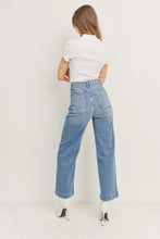 Load image into Gallery viewer, Eve Utility Jeans - Dark Denim - Fern Green - Medium Denim (DP649)