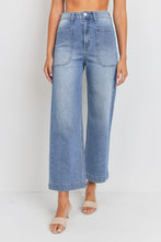 Load image into Gallery viewer, Eve Utility Jeans - Dark Denim - Fern Green - Medium Denim (DP649)