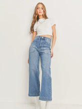 Load image into Gallery viewer, Eve Utility Jeans - Dark Denim - Fern Green - Medium Denim (DP649)