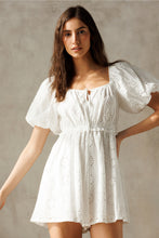 Load image into Gallery viewer, Floral Eyelet Romper - White (JR8085)