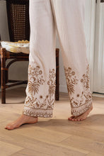 Load image into Gallery viewer, Embroidered Wide Leg Pants - White (Style #LA1904EE)