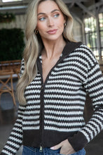 Load image into Gallery viewer, Yor Cardigan Sweater - Brown Stripe