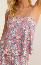 Load image into Gallery viewer, Tropical Floral Tank Bra - Baja Blue