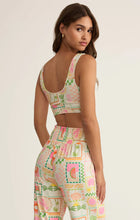 Load image into Gallery viewer, Zoe Soleil Tank Bra - white w/Beachy Print
