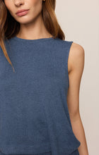 Load image into Gallery viewer, Sloane Brushed Jersey Knit Tank - True Navy