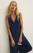 Load image into Gallery viewer, Fiona Jersey Denim Jumpsuit - Blue Indigo