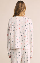 Load image into Gallery viewer, Alpine Tree LS Top - Holiday Tree Print on Vanilla Ice