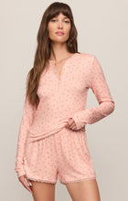 Load image into Gallery viewer, Better Off Pointelle Ditsy LS Top - Rosewater