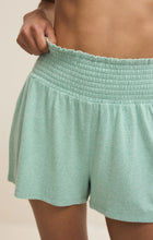 Load image into Gallery viewer, Dawn Smocked Brushed Jersey Shorts- Crystal Green