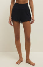 Load image into Gallery viewer, Dawn Smocked Rib Shorts - Black Sand