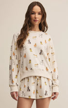 Load image into Gallery viewer, Elle Pup LS Top - Fall Pup Print on Vanilla Ice