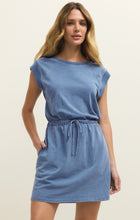 Load image into Gallery viewer, Kalani Jersey Denim Mini Dress - Santorini Indigo