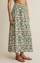 Load image into Gallery viewer, Leya Tera Paisley Smocked Skirt - Everglade