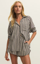 Load image into Gallery viewer, Perfect Line Shorts - Black/Natural Stripe
