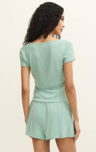 Load image into Gallery viewer, Dawn Smocked Brushed Jersey Shorts- Crystal Green