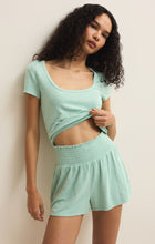 Load image into Gallery viewer, Dawn Smocked Brushed Jersey Shorts- Crystal Green