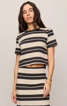 Load image into Gallery viewer, Stellan Striped Jersey Tee - Ash Black