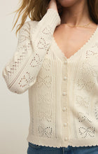 Load image into Gallery viewer, Gema Pointelle Cardigan - Cloud