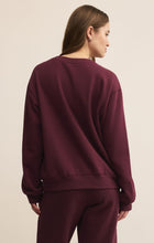 Load image into Gallery viewer, Boyfriend Cotton Sweatshirt - Merlot