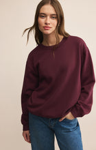 Load image into Gallery viewer, Boyfriend Cotton Sweatshirt - Merlot