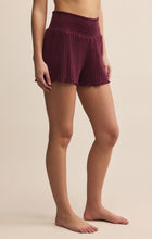 Load image into Gallery viewer, Dawn Smocked Rib Shorts - Merlot
