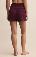 Load image into Gallery viewer, Dawn Smocked Rib Shorts - Merlot