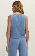 Load image into Gallery viewer, Sloane Jersey V-Neck Denim Tank - Santorini Indigo
