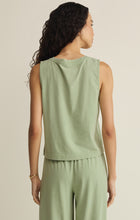 Load image into Gallery viewer, Sloane Jersey V-Neck Tank - Crystal Green