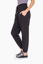 Load image into Gallery viewer, Cuffed Essential High Waist Joggers - Black