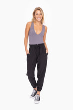 Load image into Gallery viewer, Cuffed Essential High Waist Joggers - Black