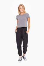 Load image into Gallery viewer, Cuffed Essential High Waist Joggers - Black