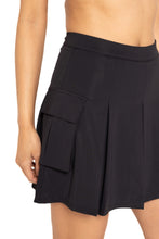 Load image into Gallery viewer, Cargo Pleated Tennis Skort - Black - Khaki