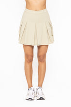 Load image into Gallery viewer, Cargo Pleated Tennis Skort - Black - Khaki