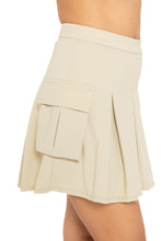 Load image into Gallery viewer, Cargo Pleated Tennis Skort - Black - Khaki
