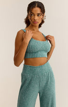 Load image into Gallery viewer, Zoe Rib Tank Bra - Green Lagoon or Iced Coffee